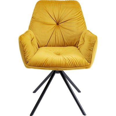 Chaise avec accoudoirs en velours, MILA KARE DESIGN