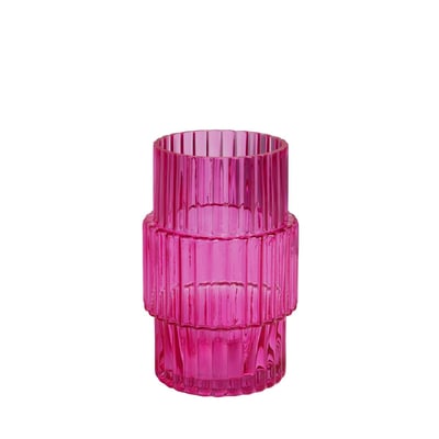 Petit vase en verre côtelé NEXT