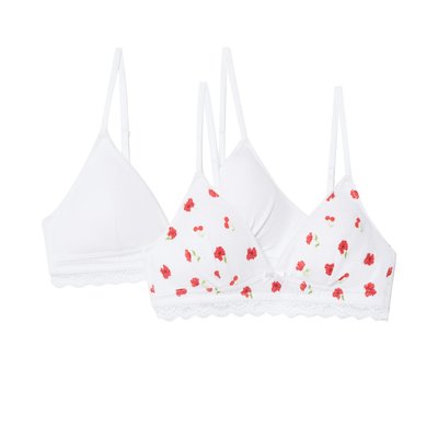 Lot de 2 soutiens-gorge triangle en coton COMFIZ CHERRIZ UNDIZ