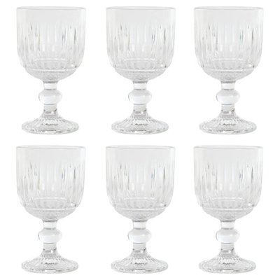 Set de 6 verres à vin sur pied en verre 26cl WADIGA