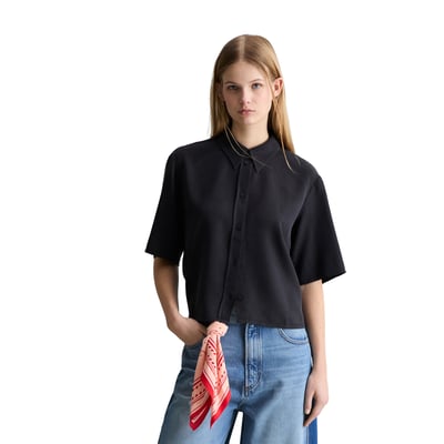 Chemisier crop relaxed en TENCEL™ Lyocell MARC O’POLO DENIM