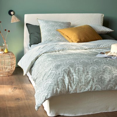 Housse de couette coton lavé Jaipur vert LA REDOUTE INTERIEURS