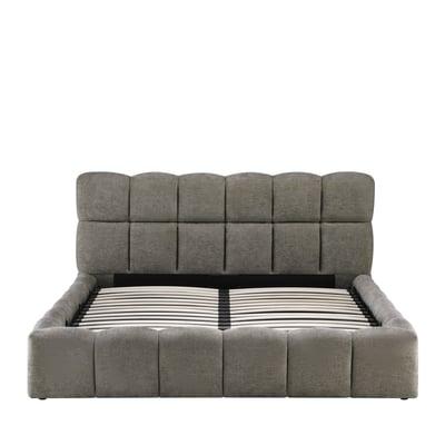 Lit coffre en tissu 160x200cm- ROMY DRAWER
