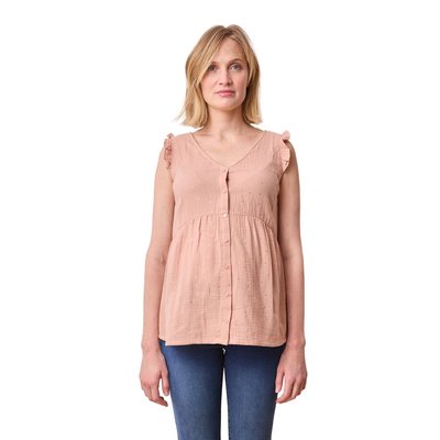 Blouse de grossesse et d'allaitement en gaze de coton à pois irisés VERTBAUDET