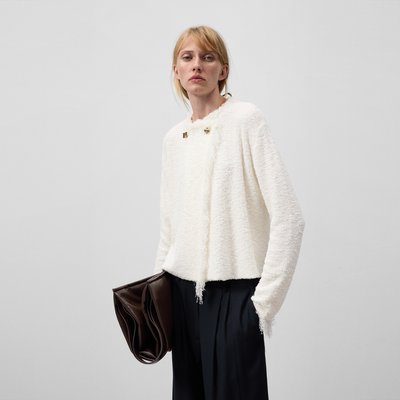 Veste courte croisée à franges ADOLFO DOMINGUEZ
