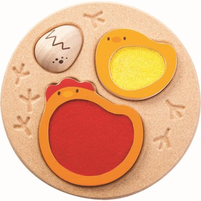 Puzzle poule et oeuf PLAN TOYS