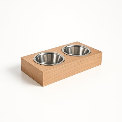 Gamelle double murale en bois, DUBUO BAGANE