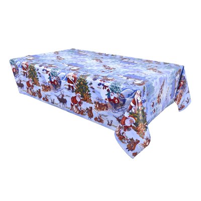 Nappe en toile cirée rectangulaire NEIGE TOILINUX