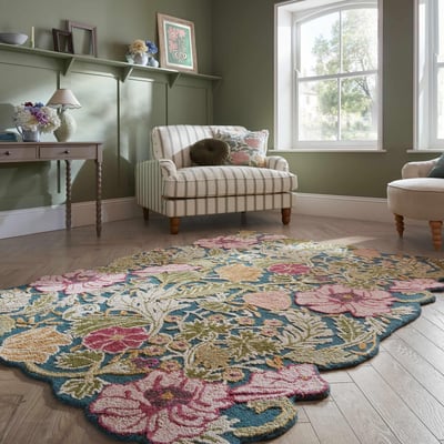 Tapis en laine floral géométrique DAPHNE FLAIR RUGS