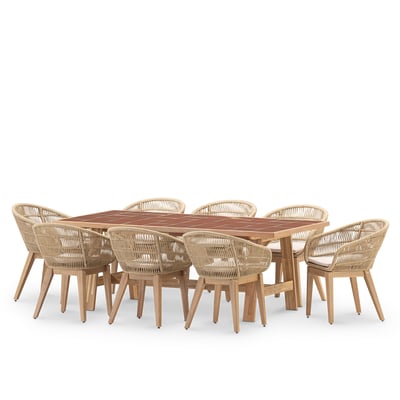 Salon de jardin, 8 chaises, BISBAL & PROVENZA DEFORA HOME