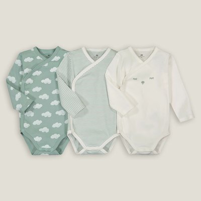 Pack of 3 Newborn Bodysuits with Long Sleeves LA REDOUTE COLLECTIONS