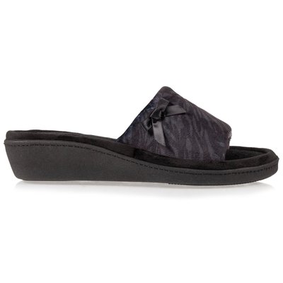 Chaussons Mules ouvertes à talon et en microvelours ISOTONER