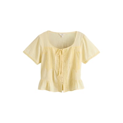 Blouse à manches courtes avec dentelle NEXT