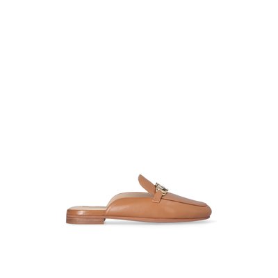 Mules en cuir avec logo LIU JO