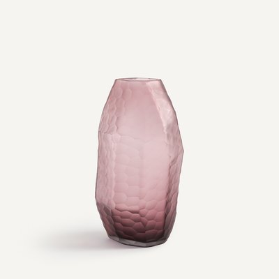 Vase en verre dépoli lie de vin, Zenka AM.PM