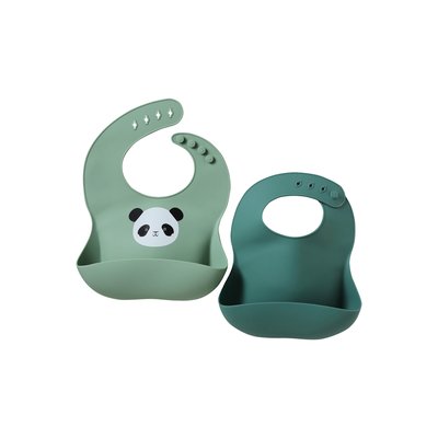 Lot de 2 bavoirs en silicone VERTBAUDET