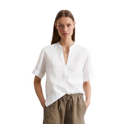 Blouse en lin à manches courtes regular en qualité légère MARC O'POLO