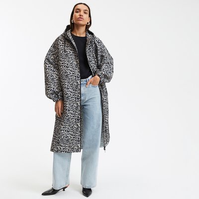 Coupe-vent oversize maxi long imprimé à capuche LA REDOUTE COLLECTIONS