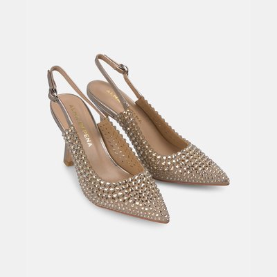 Escarpins à talons aiguilles en strass avec boucle ALMA EN PENA