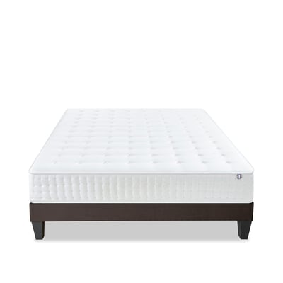 Ensemble Châtelet 140x200 cm Matelas Mousse + Sommier Bois BELLECOUR