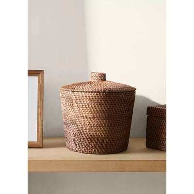 Boîte en rotin fin avec couvercle MANGO HOME