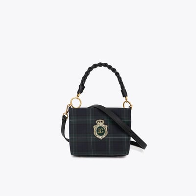 Sac à bandoulière à carreaux avec écusson brodé LOLA CASADEMUNT