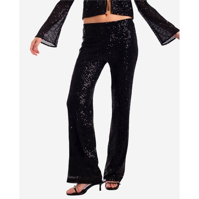Pantalon droit à paillettes BEST NIGHT IN THE-ARE