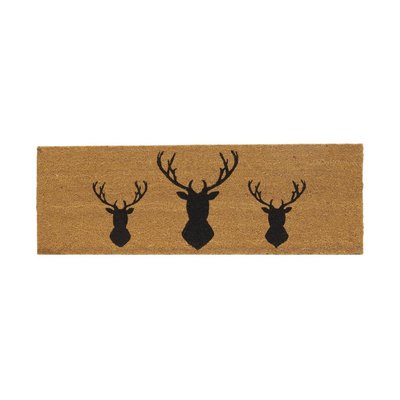 Paillasson grande taille en coco 120 x 40 cm 3 cerfs AUBRY GASPARD