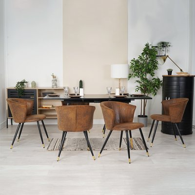Table à manger extensible à allonge avec 6 chaises,WHALEN DONCIC MEUBLES COSY