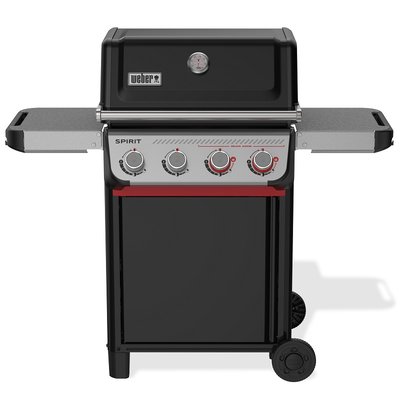 Barbecue gaz Spirit E-425 mix black grill et plancha sur chariot, 61x45 cm WEBER