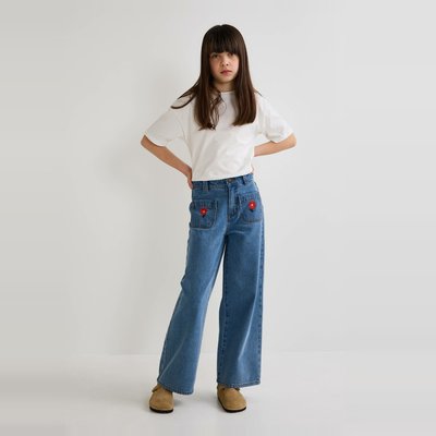 Jean large à poches brodées MONOPRIX