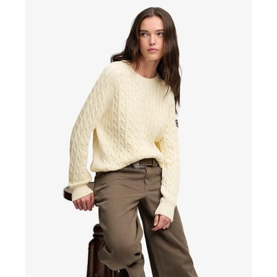 Pull en maille torsadée décontracté SUPERDRY