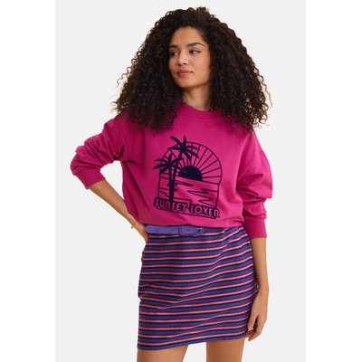Sweat coucher de soleil velours floqué ICODE