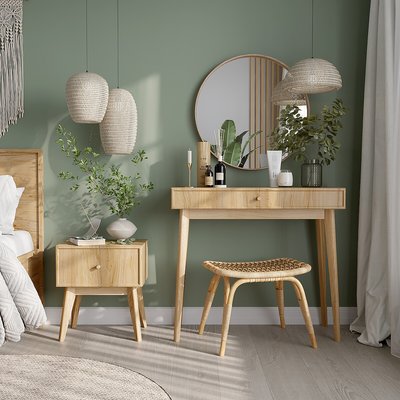 Туалетный столик с ящиком цвета натурального дерева SO'HOME