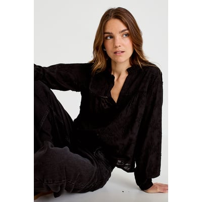 Blouse droite col rond manches longues CACHE CACHE