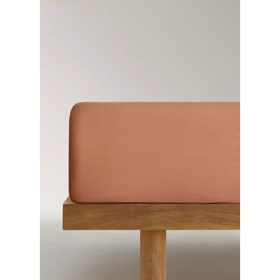 Drap-housse percale de coton 200 fils lit 180 cm MANGO HOME