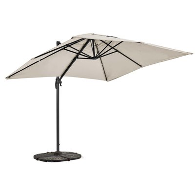Ensemble parasol déporté rotatif 360 (2 x 3m) + 4 dalles lestées, AMALYA OVIALA