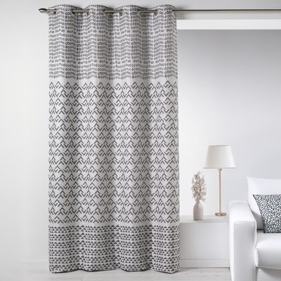 Rideau en jacquard aux motifs fantaisies HOME MAISON