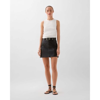 Mini jupe en cuir ceinture SCALPERS