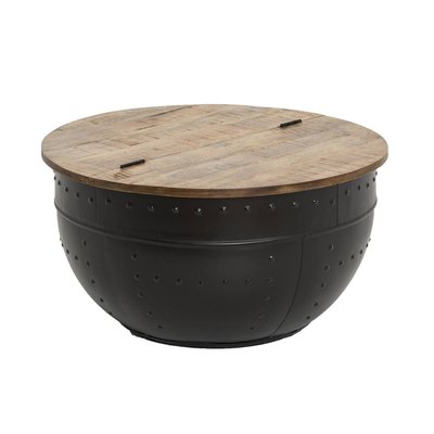 Table basse en bois de manguier et métal  BERTINE MADE IN MEUBLES 