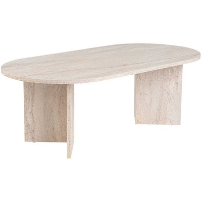 Table basse ovale en aggloméré Sable HANAH HOME
