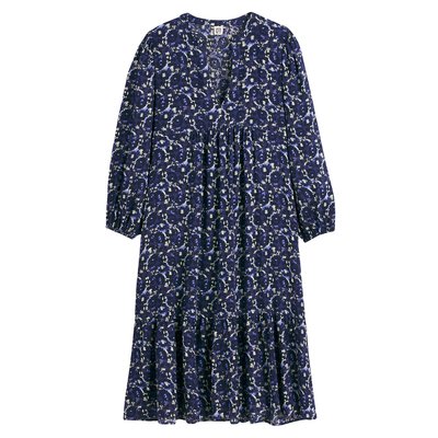 Vestido evasé, estampado, comprimento midi LA REDOUTE COLLECTIONS