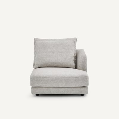 Demi-canapé droit, modulable en toile jaspée, TIBERIO AM.PM