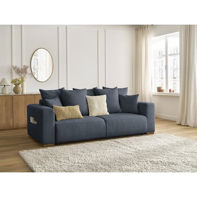 Canapé droit convertible 3 places en tissu chiné, SIDONIE BOBOCHIC
