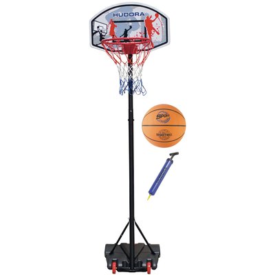 Ensemble Panier de Basket All Stars 205 Ballon et pompe HUDORA