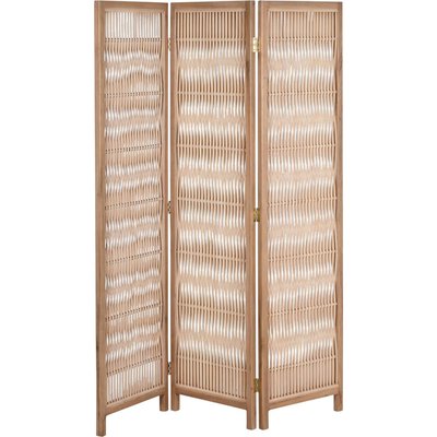 Paravent en épicéa tressé style balinais naturel pour intérieur RECOLLECTION