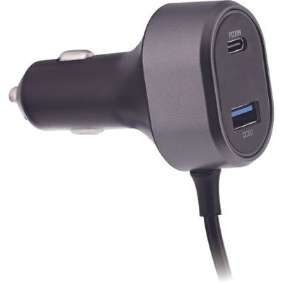 Chargeur allume cigare 98W 2xUSB A et 3xUSB-C noir TNB