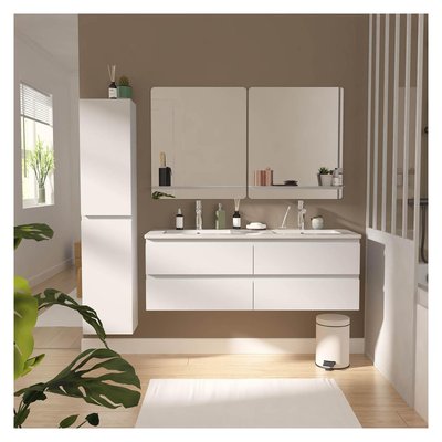 Meuble double+miroir+robinet+colonne SORRENTO MOB IN