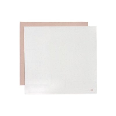 Lot de 2 langes gaze de coton 115 x 115 cm Twinkling Wild Rose JOLLEIN