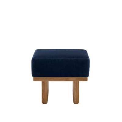 Tabouret en Bois et velours lumineux ANCA MADURA